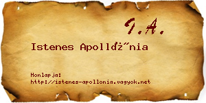 Istenes Apollónia névjegykártya